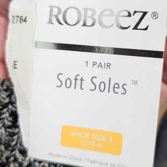 Robeez Fancy Bow Soft Sole Baby Girl Shoes Black NEW - Picture 11 of 12